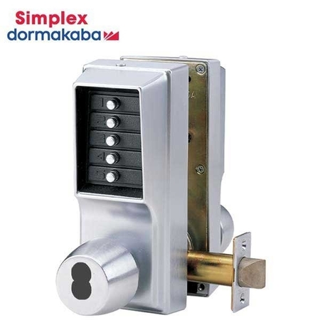 SIMPLEX KABA EE1000 - Entry and Egress, Cylindrical Lock, Combination Entry, and Key Override, Cylindrical 1 KABA-EE1021M-EE1021M-26D-41